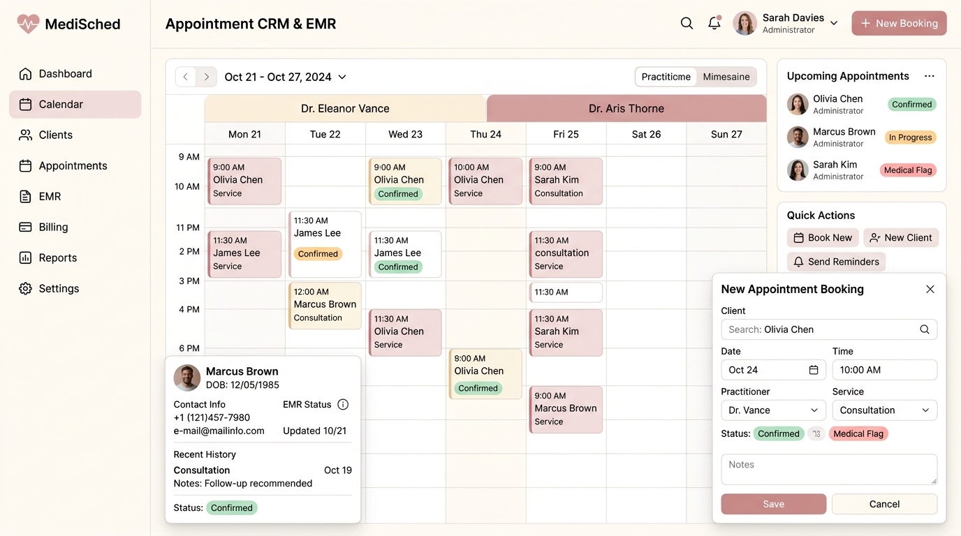 Appointment CRM Pipeline & Client EMR